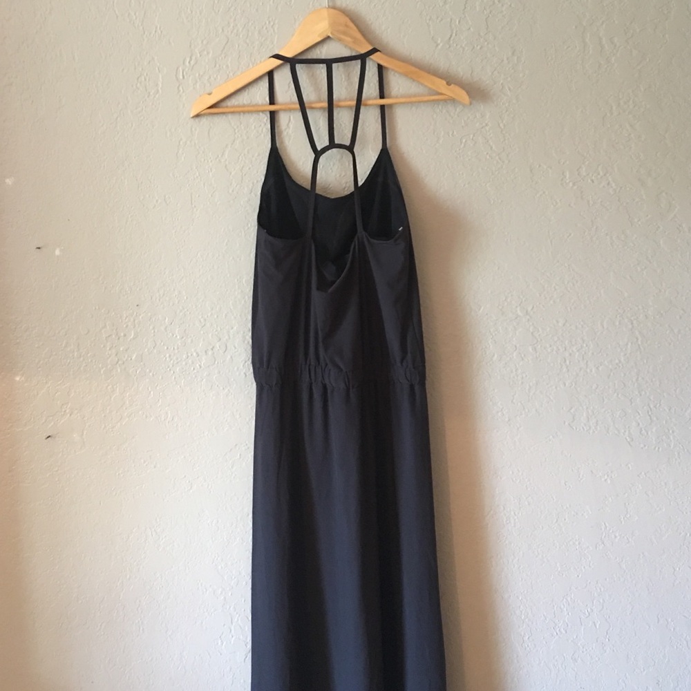 Athleta Black High-Low Maxi Dress with Strappy Back - Picture 2 of 4